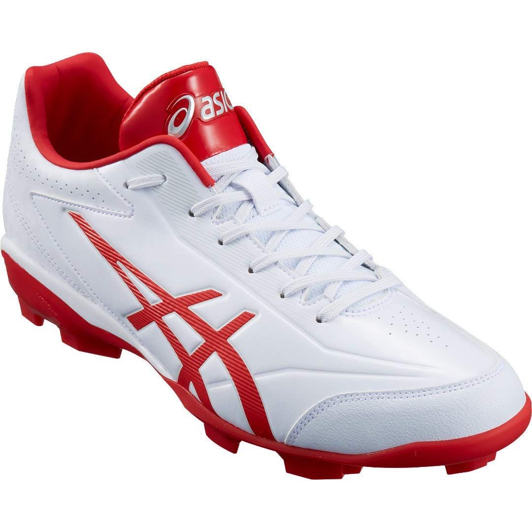 アシックス 野球スパイク　スターシャイン2　ホワイト×レッド　1121A012 25.5CM 即決の場合はＰカバー＋送料+ネーム刺繍無料　★ 野球,少年野球スパイク,トレーニングシューズの即出荷アシックス