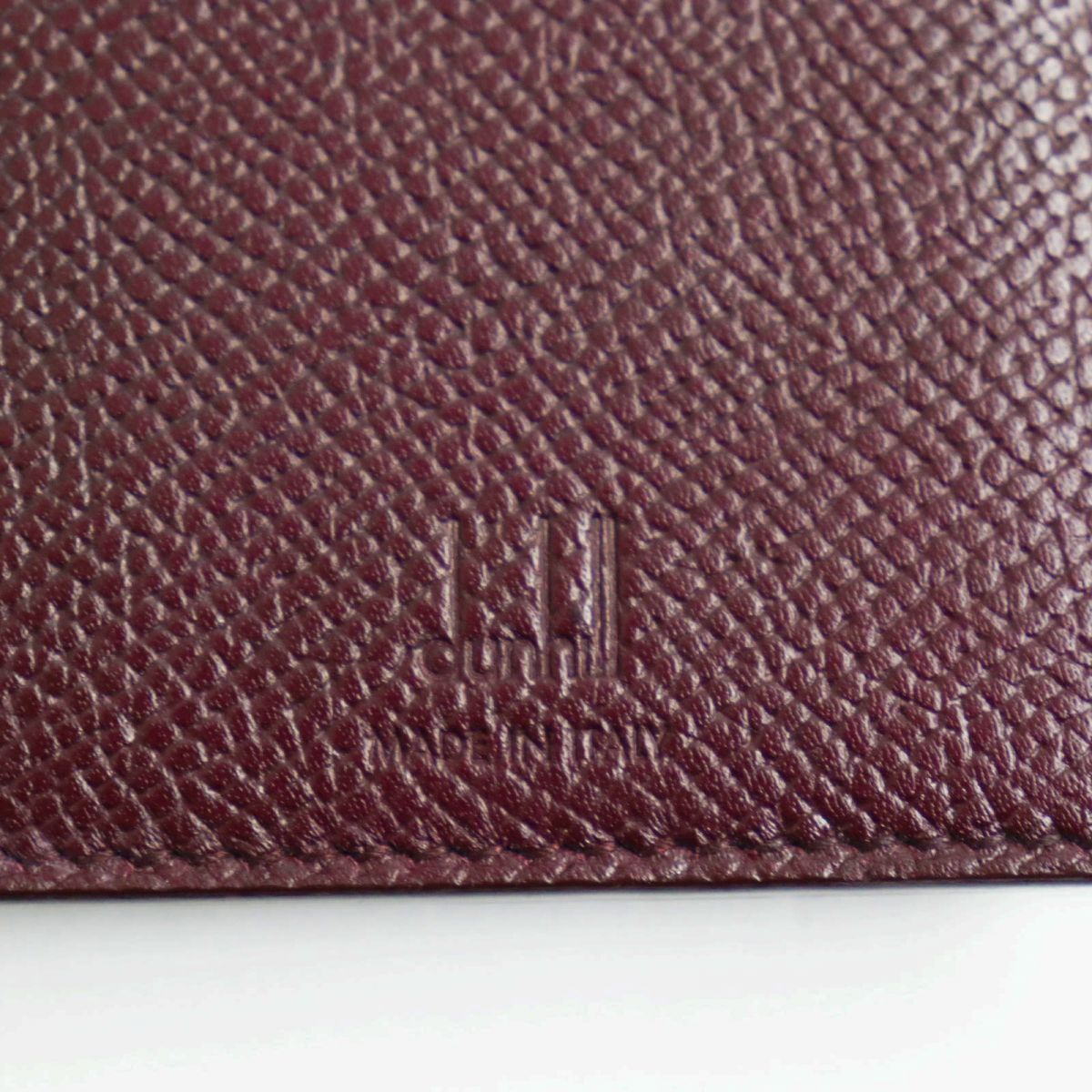 極美品○dunhill ダンヒル レザー エンジンターン 二つ折り ロング