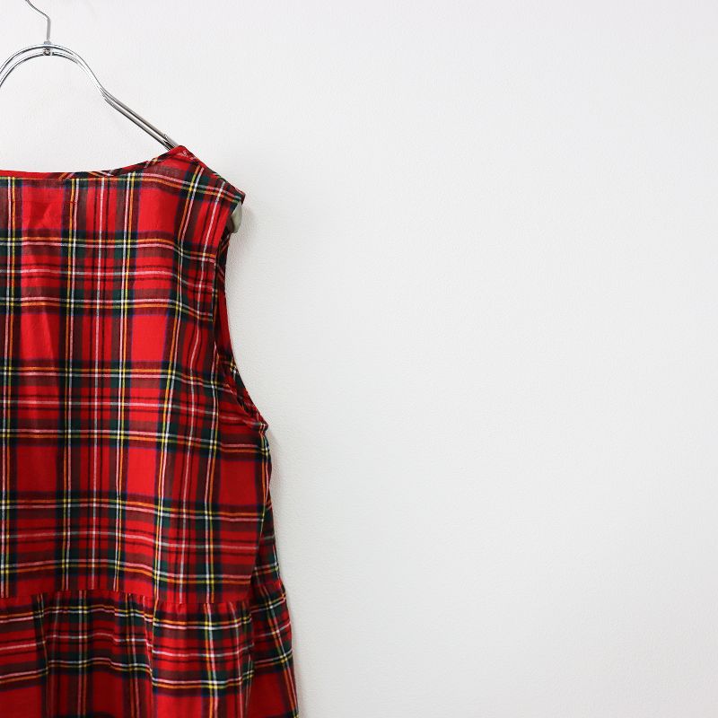 2023AW PINK HOUSE コットンリネンタータンチェックワンピース