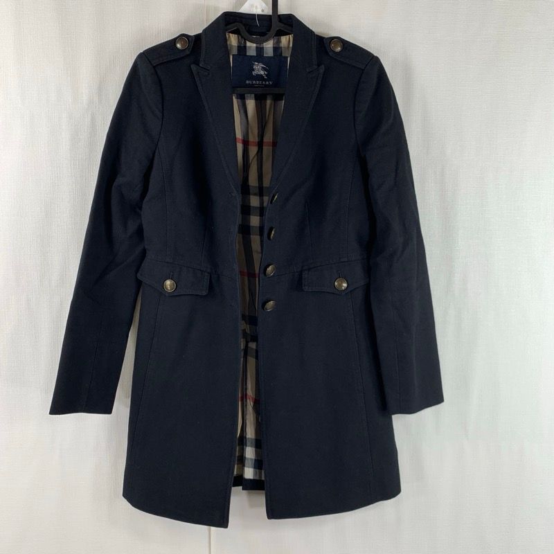 【4/20まで値下】BURBERRY LONDON コート 黒 38 バーバリー 中古・古着通販】BURBERRY BLUE LABEL (バーバリーブルー