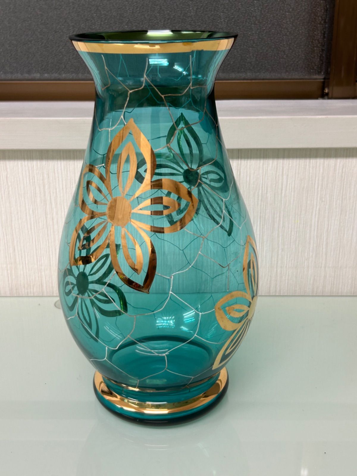 ボヘミアグラス フラワーベース - メルカリ