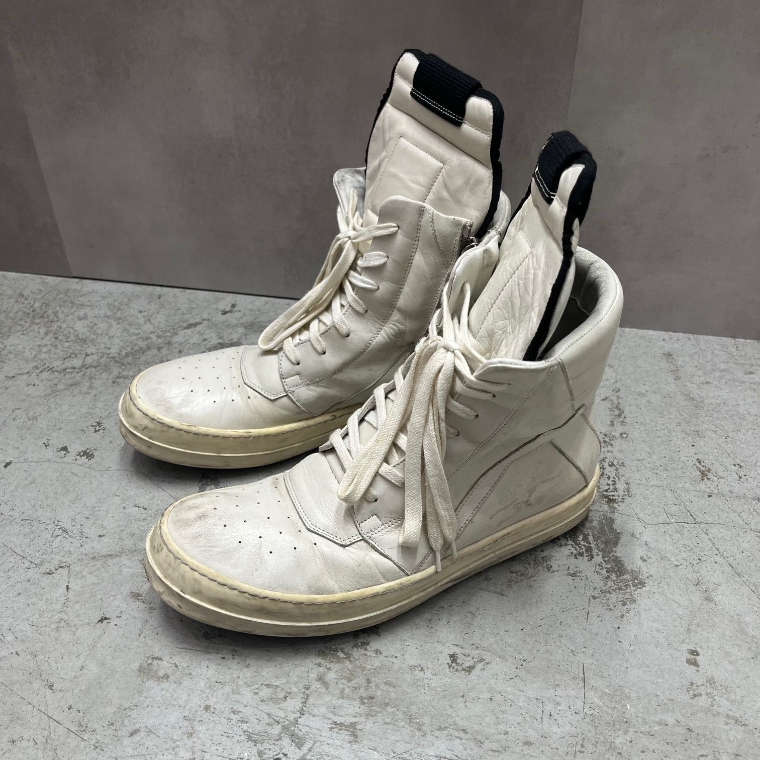 Rick Owens レザー ジオバスケット スニーカー 51374 イタリア製 リックオウエンス 41 72080A1