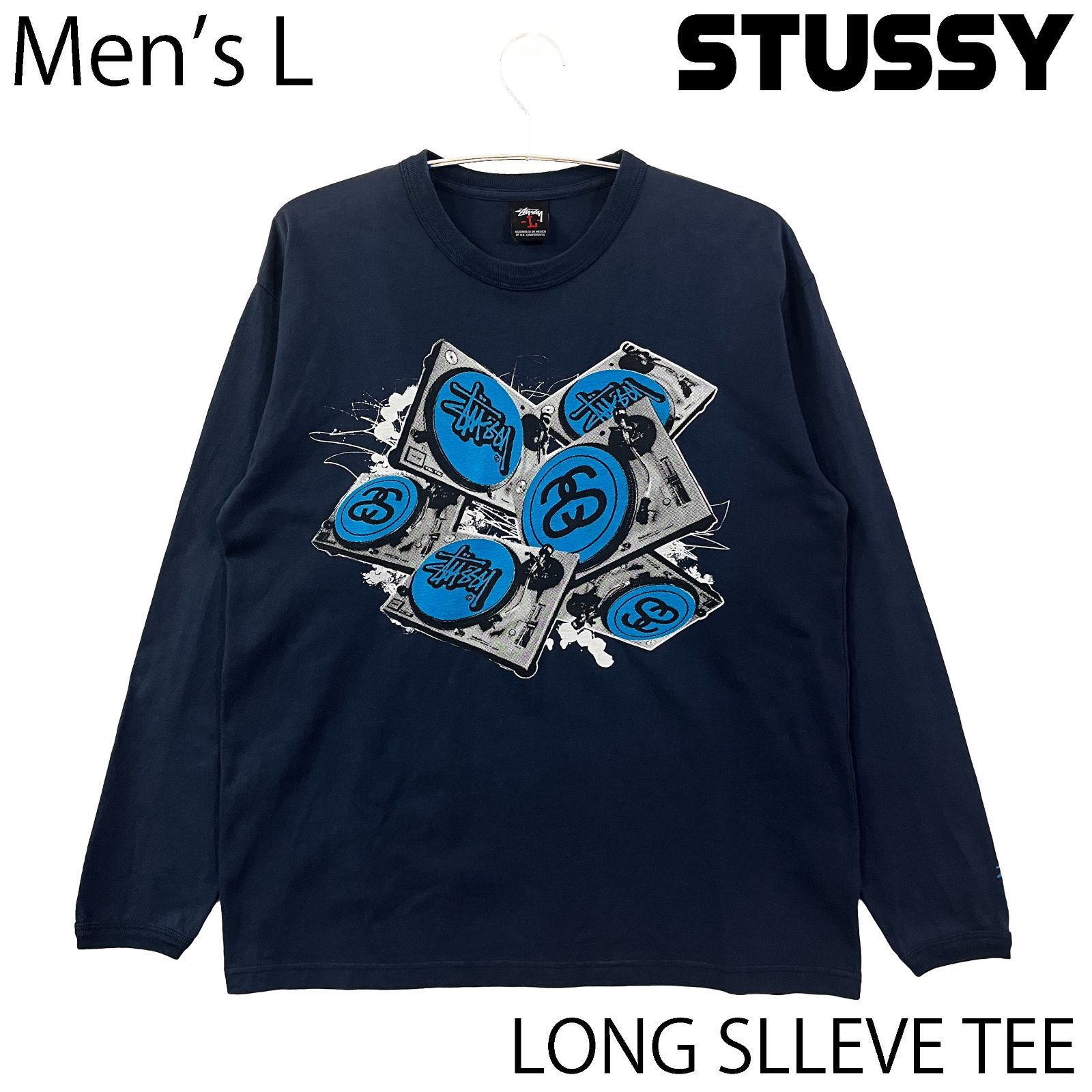 stussy ロンt 完売品　m USED／メンズL】STUSSY ロングスリーブ TEE ターンテーブル