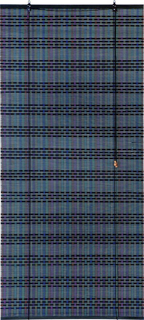 【在庫処分】竹ロールアップスクリーン シェヘラザード ロールスクリーン ブラック 大島屋 約88×170cm