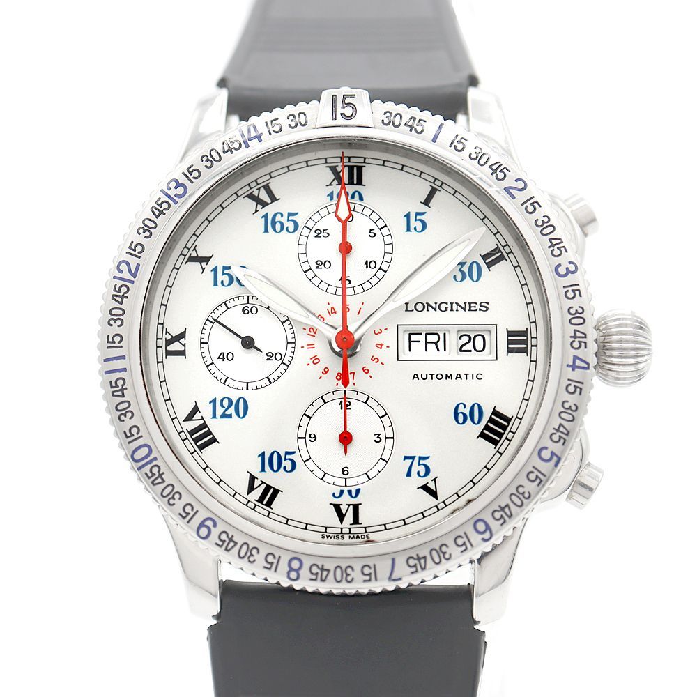 LONGINES ロンジン リンドバーグ クロノグラフ L2.618.4 デイデイト 白 