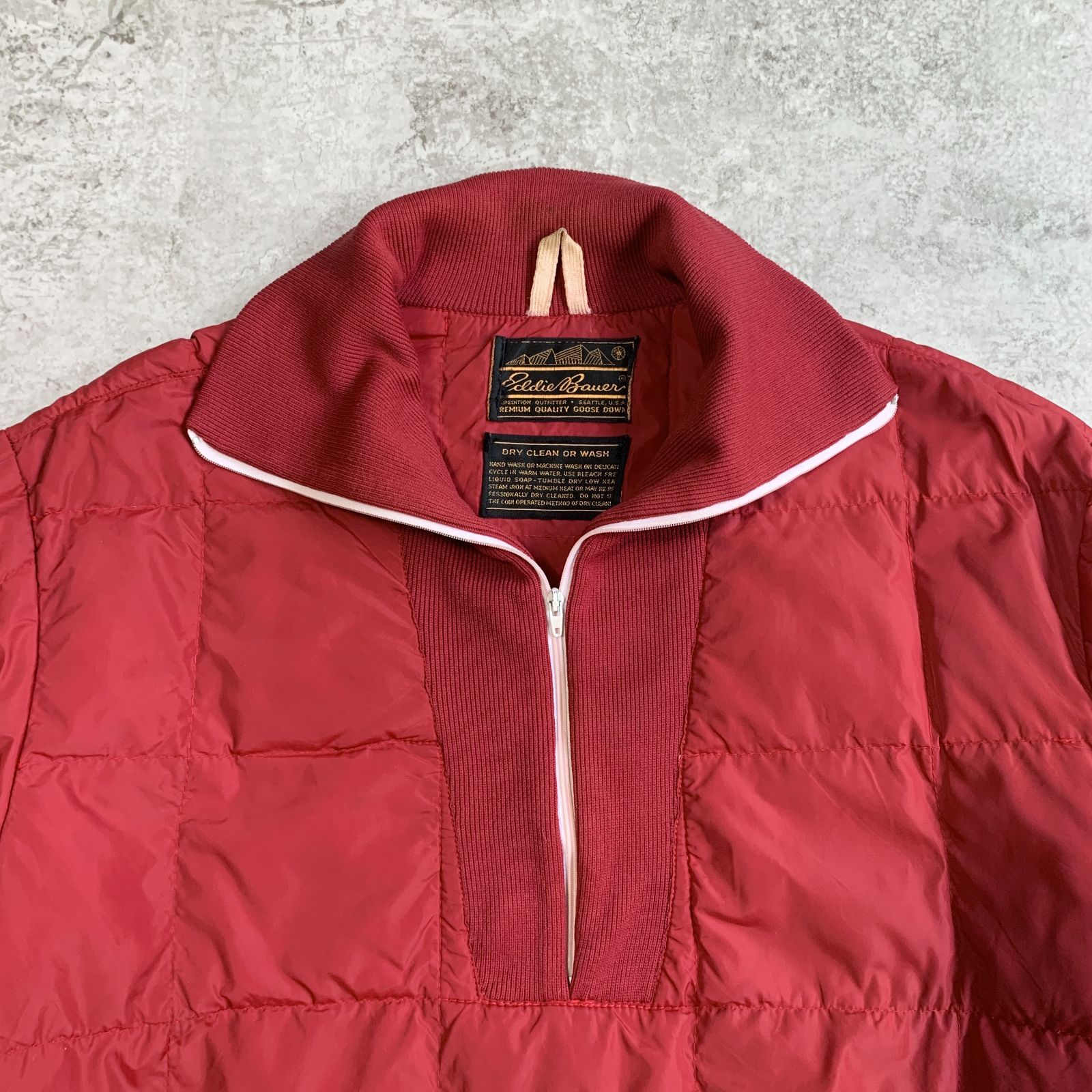 70s Eddie Bauer Quilted Down Sweater エディーバウアー キルティング 