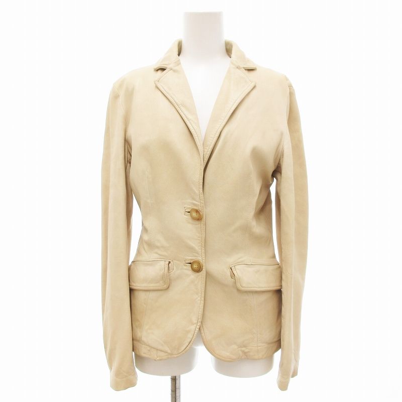 Giorgio Brato】レザージャケット ベージュ Sサイズ(42) 【公式通販】
