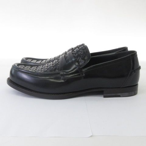 【希少】ボッテガヴェネタ イントレチャート フラットシューズ ローファー 黒 BOTTEGA VENETA ボッテガヴェネタ ローファー HADDOCK ハドック