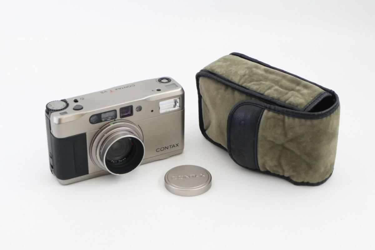 Contax コンタックス TVS チタンシルバーボディ コンパクトフィルムカメラ f02579