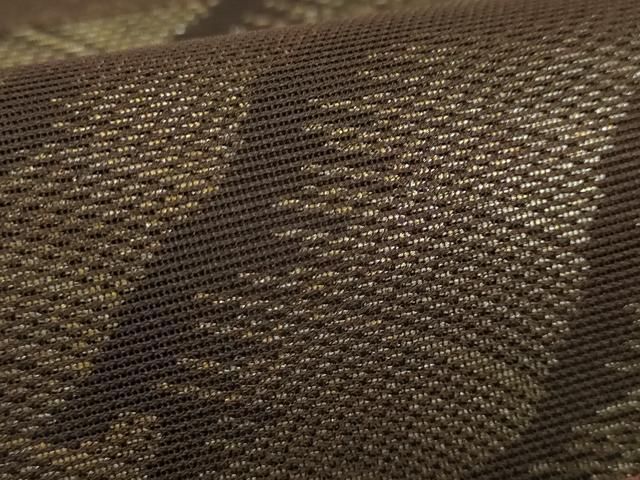 平和屋着物□極上 両面 全通柄袋帯 名物裂横段文 二重織 逸品  