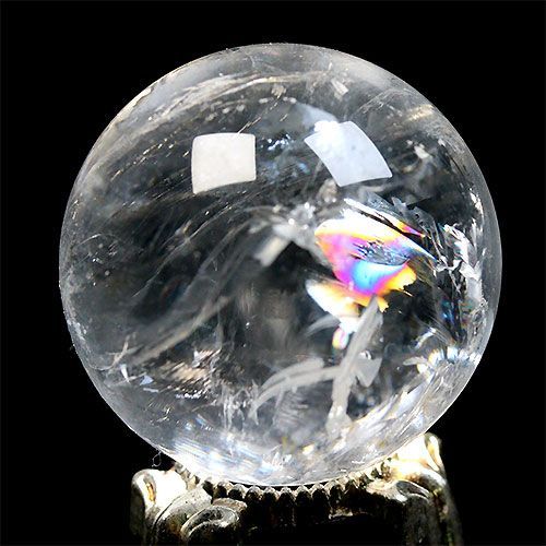希少★アメトリン●丸玉●スフィア●41㎜◆虹・アイリス◆天然石◆パワーストーン D391-9〕天然水晶 約31mm 天然アイリスクォーツ スフィア 虹水晶