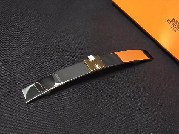 □極美品□ HERMES エルメス アイリーンGM バレッタ 髪留め ヘア