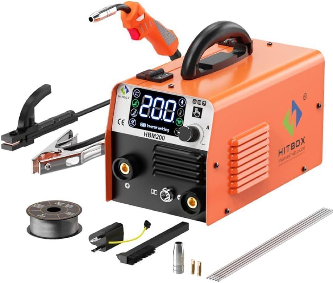 半自動溶接機 ノンガスMIG アーク溶接 1台3役 DIY 軽量 家庭用 285 100V 200A 溶接機 ノンガスMIG アーク溶接 LIFT TIG 1台3役 インバーター直流 液晶表示 MIG溶接 DIY 向け 軽量 家庭用 小型溶接機