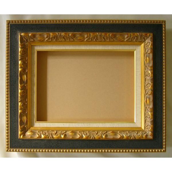 装飾祭壇額縁 油彩額縁 油絵/油彩額縁 木製フレーム SA-16 金 サイズF6号 額縁 油絵額縁 油彩額縁 フレーム 木製 3017 ガラス付