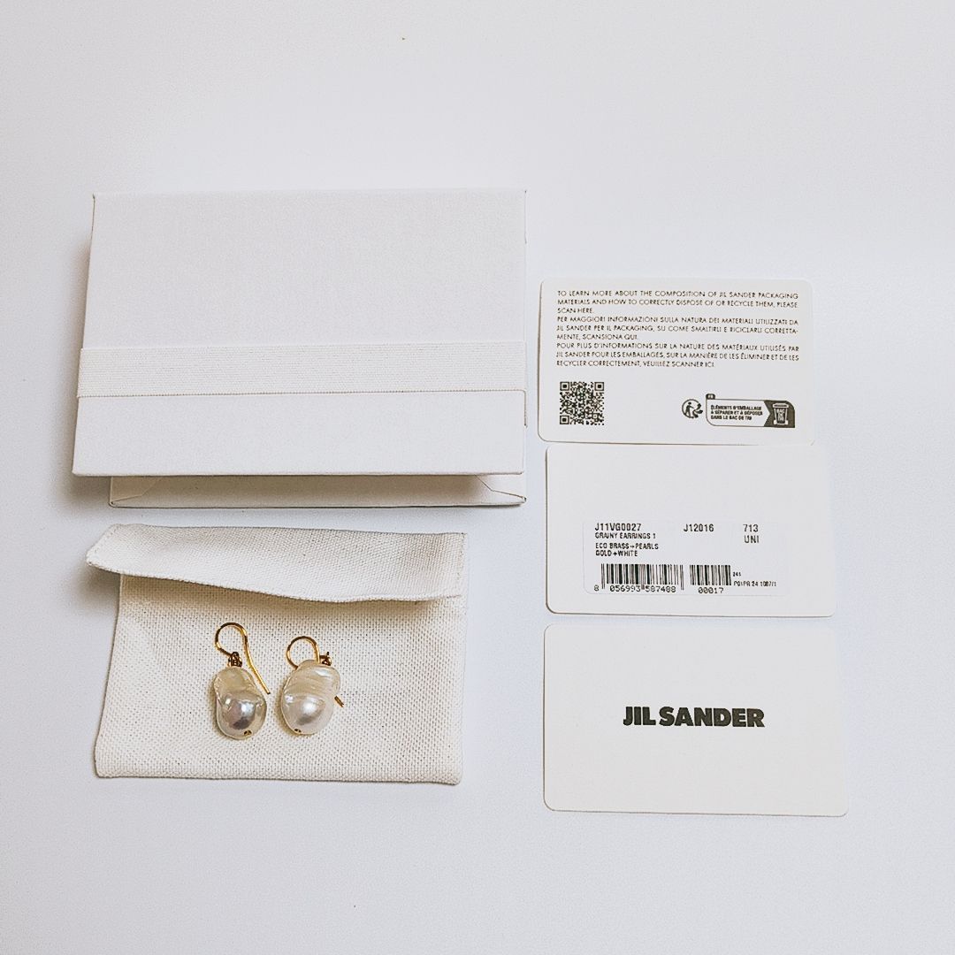 新品未使用】JIL SANDER ピアス パール ジルサンダー 両耳用