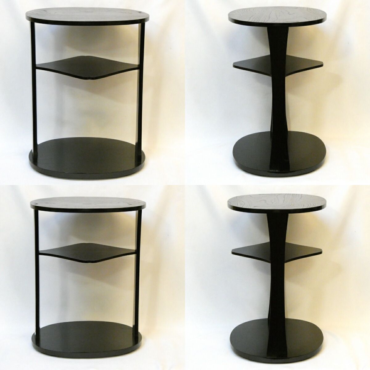 鵬雲斎好写】平安 川瀬表完作 七宝卓 組立式 螺鈿 青貝 裏千家 茶道具