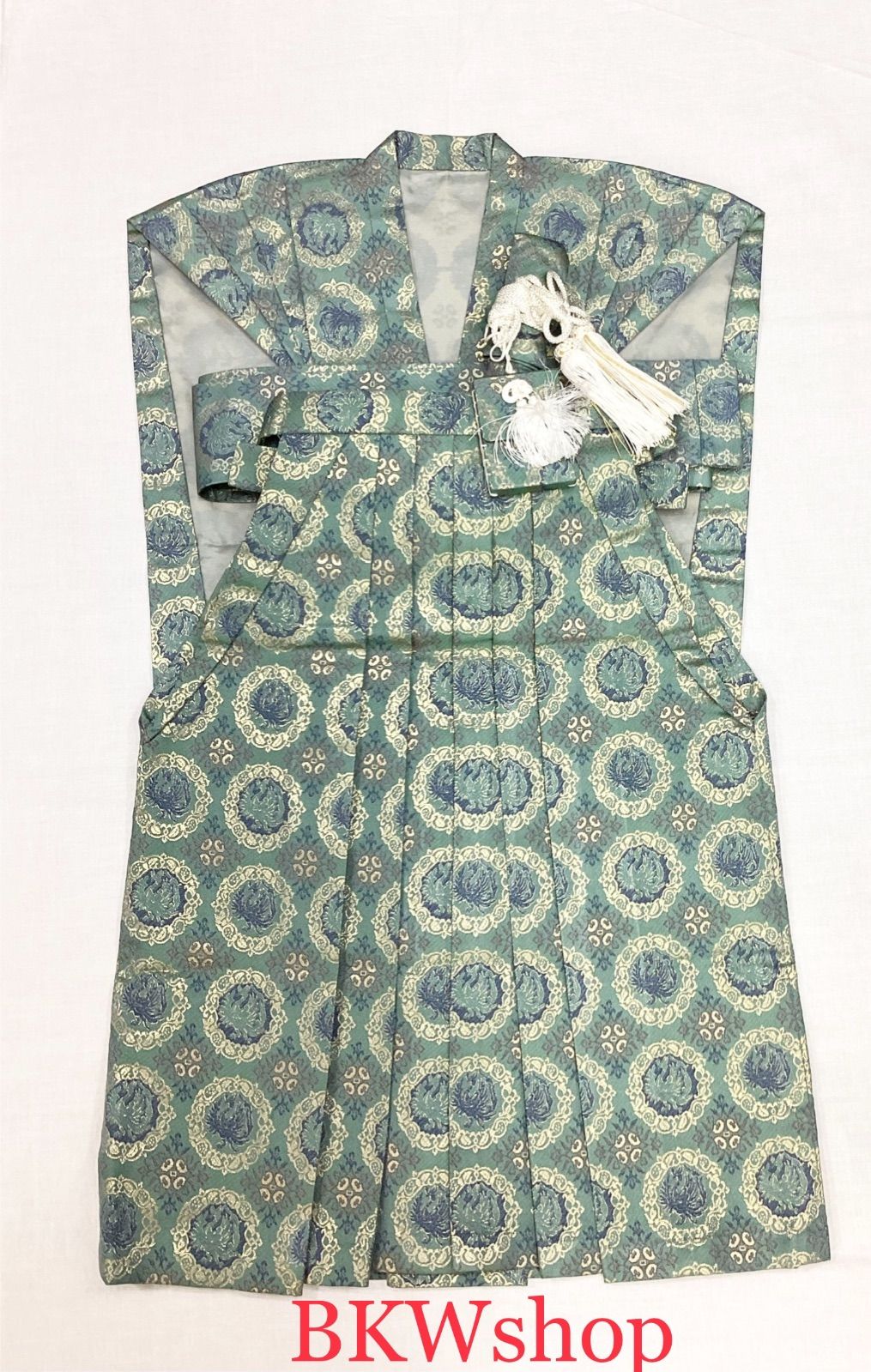 七五三 男の子 5歳 龍×兜柄 のしめ 襦袢セット 金銀彩 袴付き 七五三 5