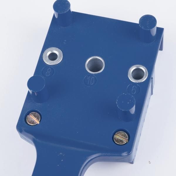ダボ穴ドリルガイド 治具　6、8 、10mm調節可能　高精度 キャビネットブルー