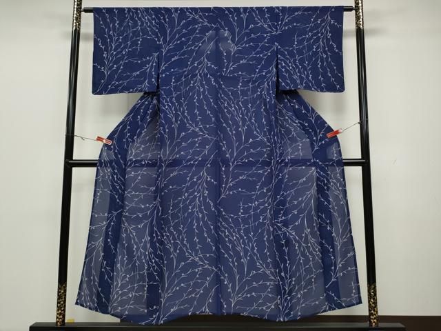 平和屋着物＊夏物 小紋 絽 花づくし 正絹 逸品 AABA6495jd