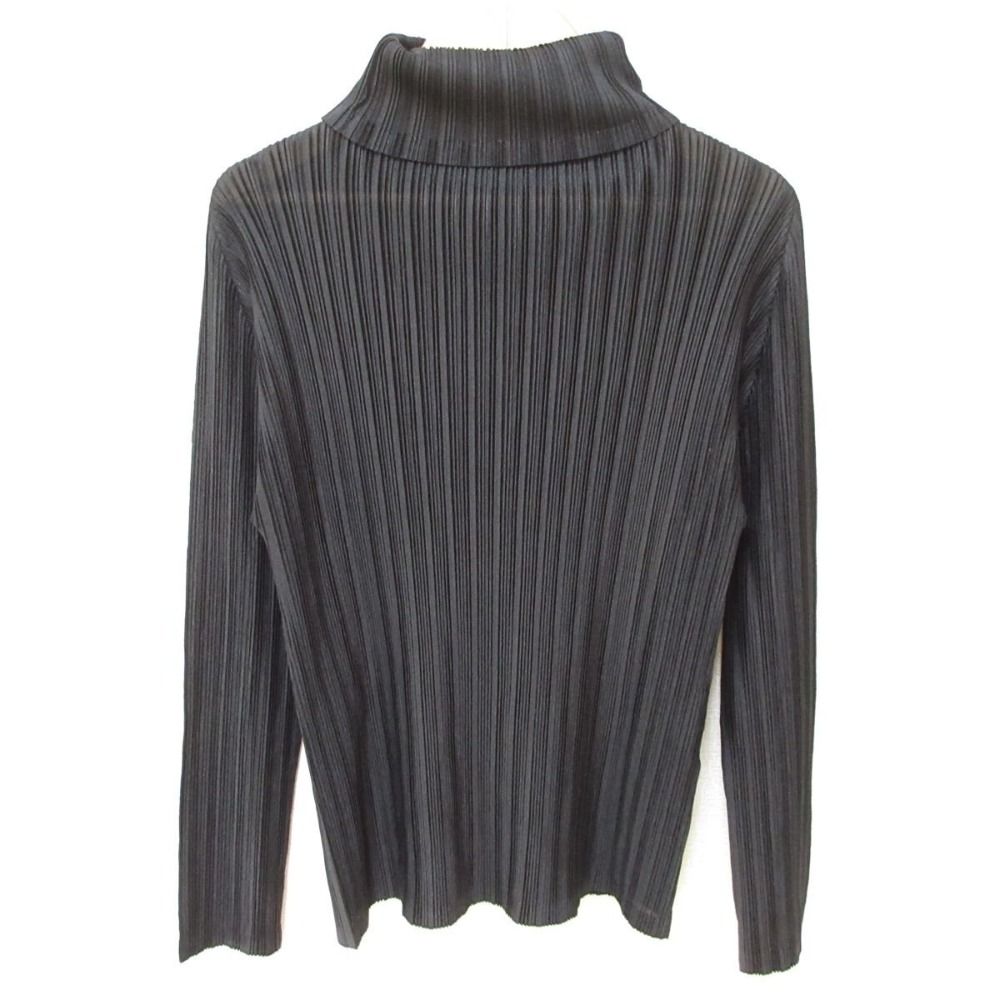 プリーツプリーズ長袖カットソー3 イッセイミヤケタートルネック