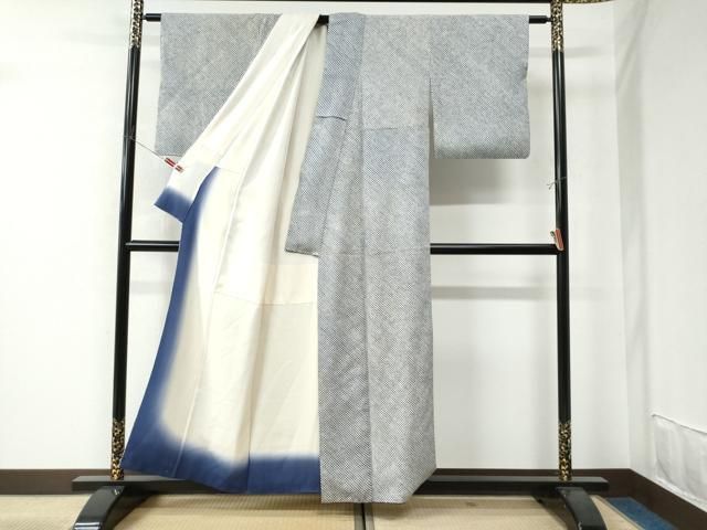 平和屋着物●上質な小紋　絞り　笹竹文　正絹　逸品　CABA1374gh 平和屋着物＃羽織 総絞り 笹竹文 正絹 逸品 未使用 CAAV5801id