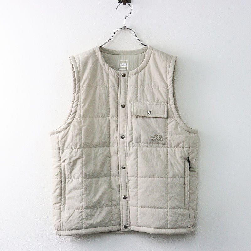 ♥ ノースフェイス THE NORTH FACE NY82330 Meadow Warm Vest ウォームベスト M｜ベージュ 羽織り アウター 2400014595314