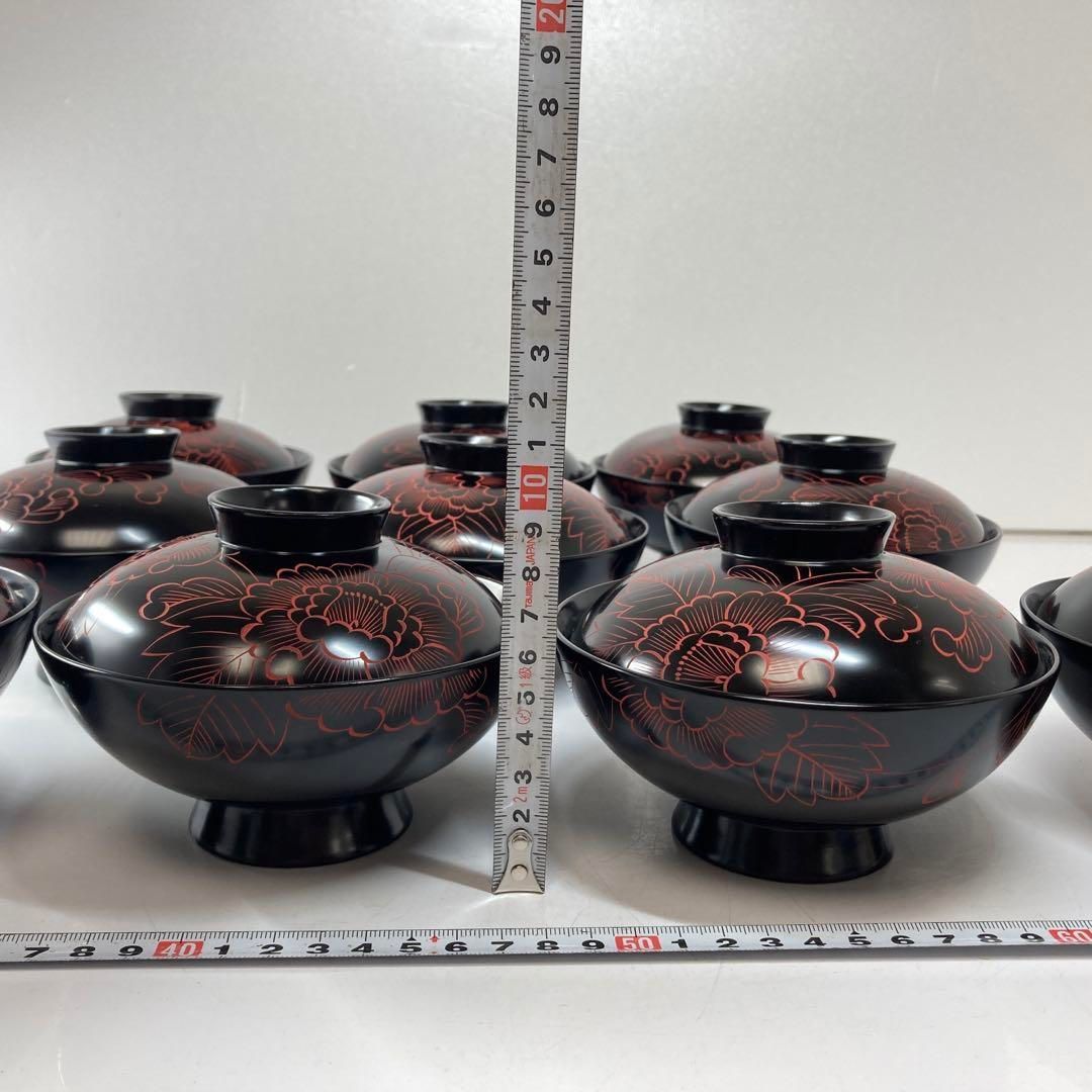 輪島塗 吸物碗 10客 共箱 幅約13㎝ 東さ5 0829