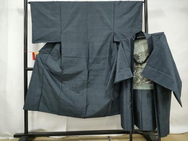 平和屋着物□男性 本場大島紬 アンサンブル 80亀甲 総詰め 正絹