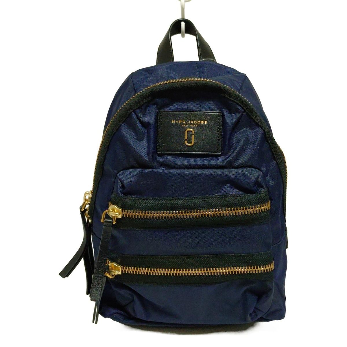 MARC JACOBS マークジェイコブス リュックサック バイカーバックパック M0012702 ネイビー×黒 レザー