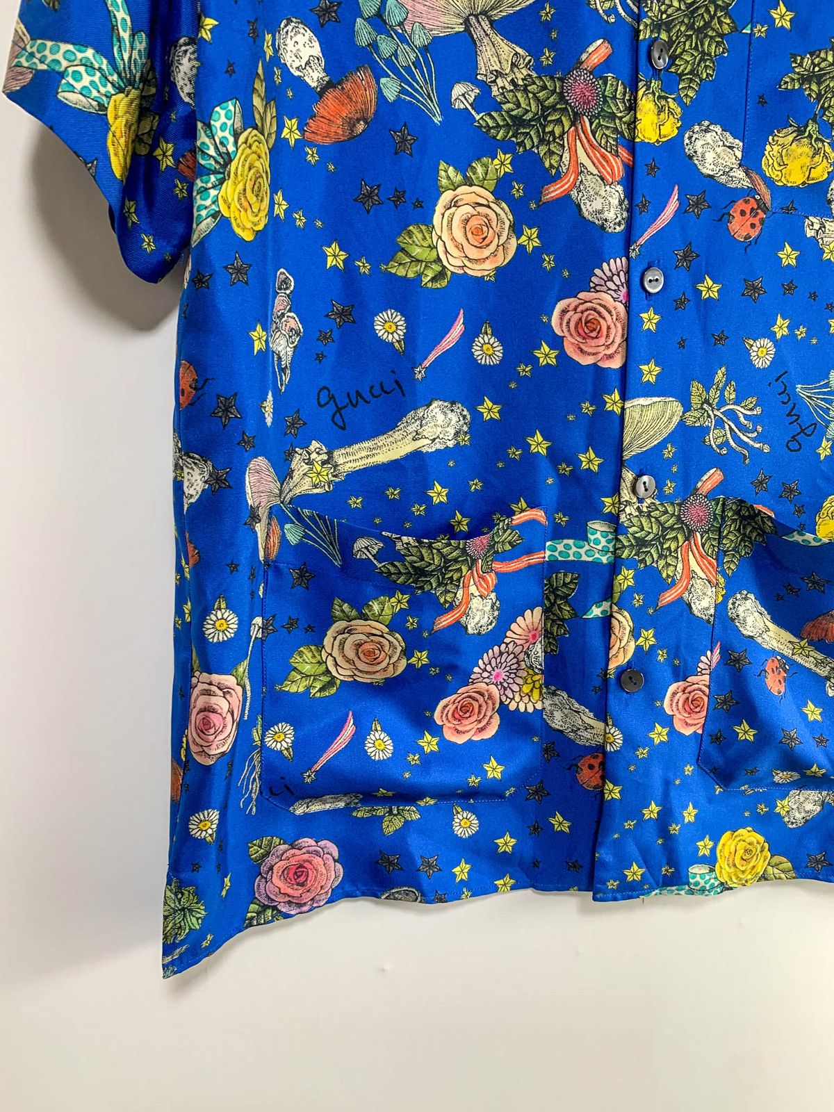 GUCCI グッチ ヒグチユウコ マッシュルーム プリント ボウリングシャツ 