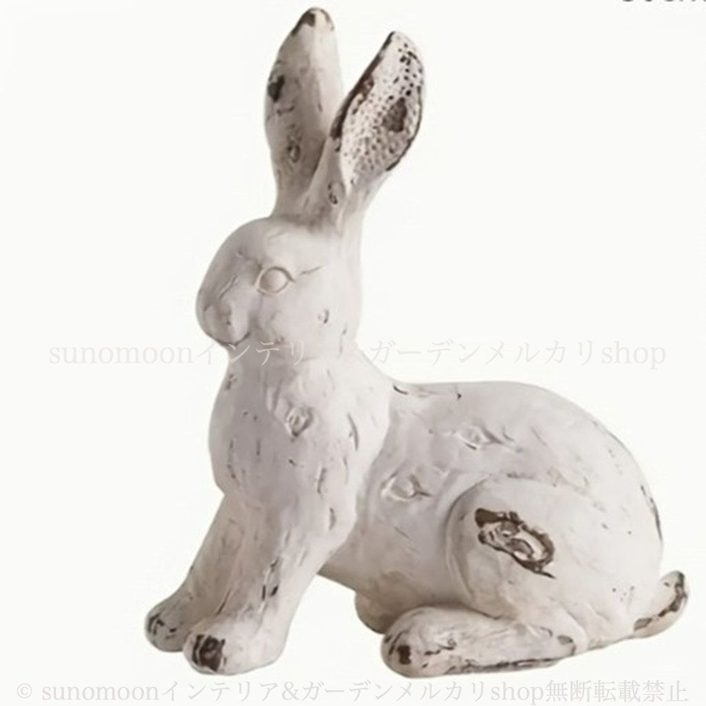 ガーデン ヴィンテージ調 おしゃれ お洒落 インテリア ガーデニング 4-7 雑貨 アニマル ガーデン雑貨 ホワイト ラビット ガーデンインテリア 庭 ウサギ うさぎ ガーデンオブジェ 庭の装飾 かわいい STEELWINDOWSANDDOORS_COM