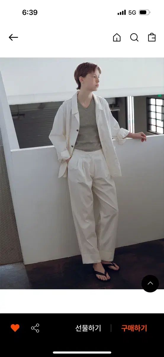 [NOTHING WRITTEN] フレンチ ワーク ジャケット / 韓国ブランド NOTHING WRITTEN] French work jacket (White) 正規品 韓国