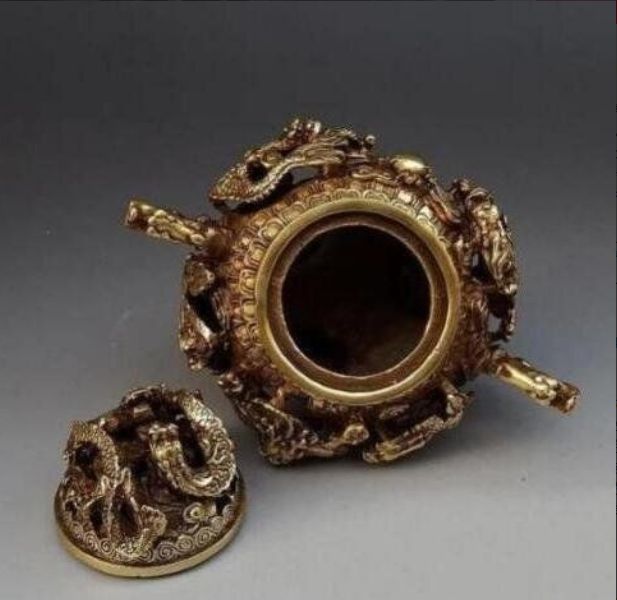 香炉|竜|銅器|銅製品|置物|装飾品|工芸品|風水|財運