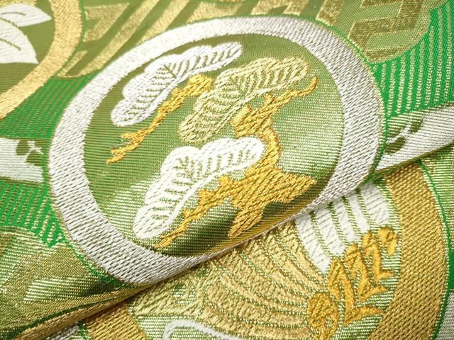 正絹　唐織　袋帯　菊尽くし　六通 Prices down2】唐織袋帯 「生成り色地 桐竹文」 錦工芸謹製 六通