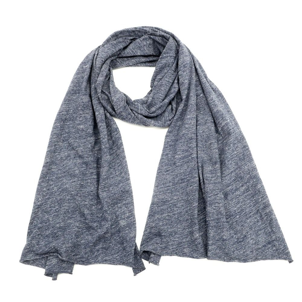 【中古】マジェスティック フィラチュール オム MAJESTIC FILATURES HOMME コットンニット ストール ネイビー系xホワイト【メンズ】