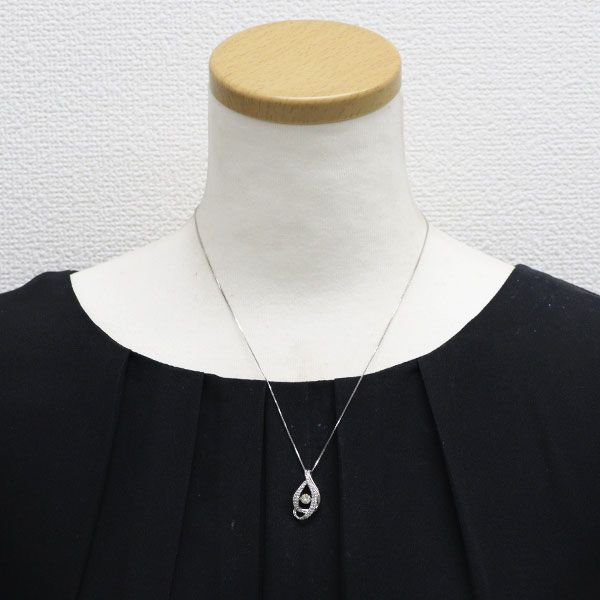 お安く出品！PT900/PT850ダイヤ0.19一粒ネックレス ダイヤモンドテニスネックレス ストレート Pt900枠 Pt850(金具