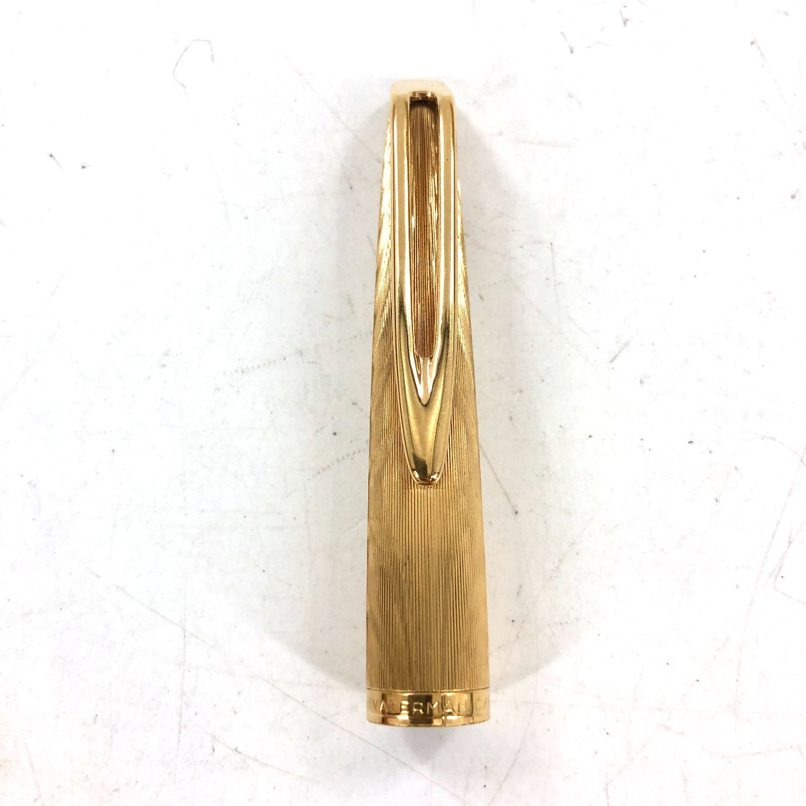 WATERMAN C/F モアレPLAQUE OR Gヴィンテージ万年筆18K ペンマーカー