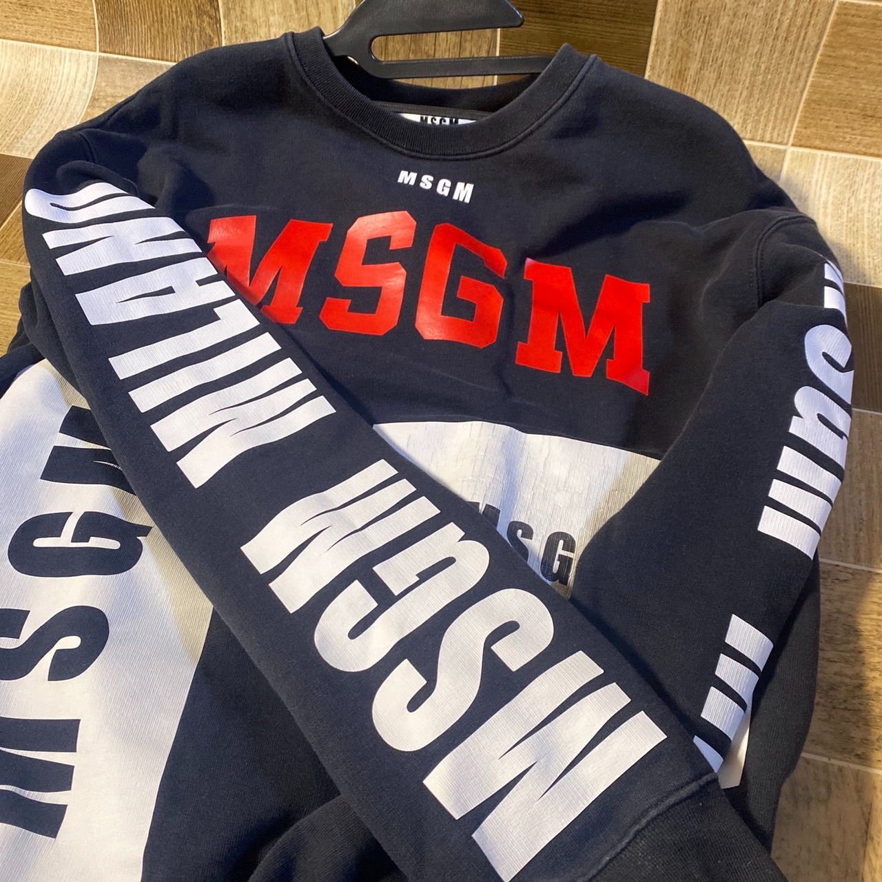 MSGM トレーナー スウェット 長袖 黒 Sサイズ 中古品 - メルカリ