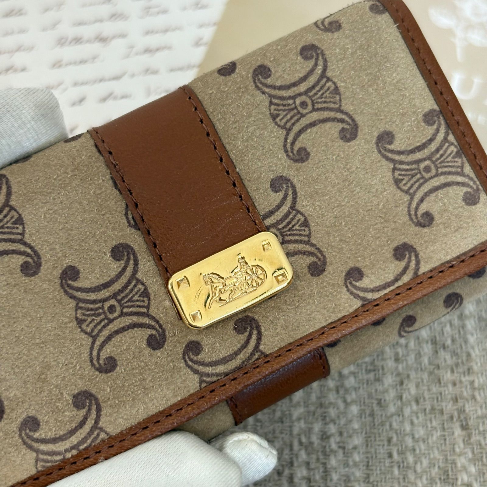 CELINE セリーヌ マカダム柄  キーケース  ブラウン マカダム柄キーケース M06 ブラウン ヴィンテージ|セリーヌ
