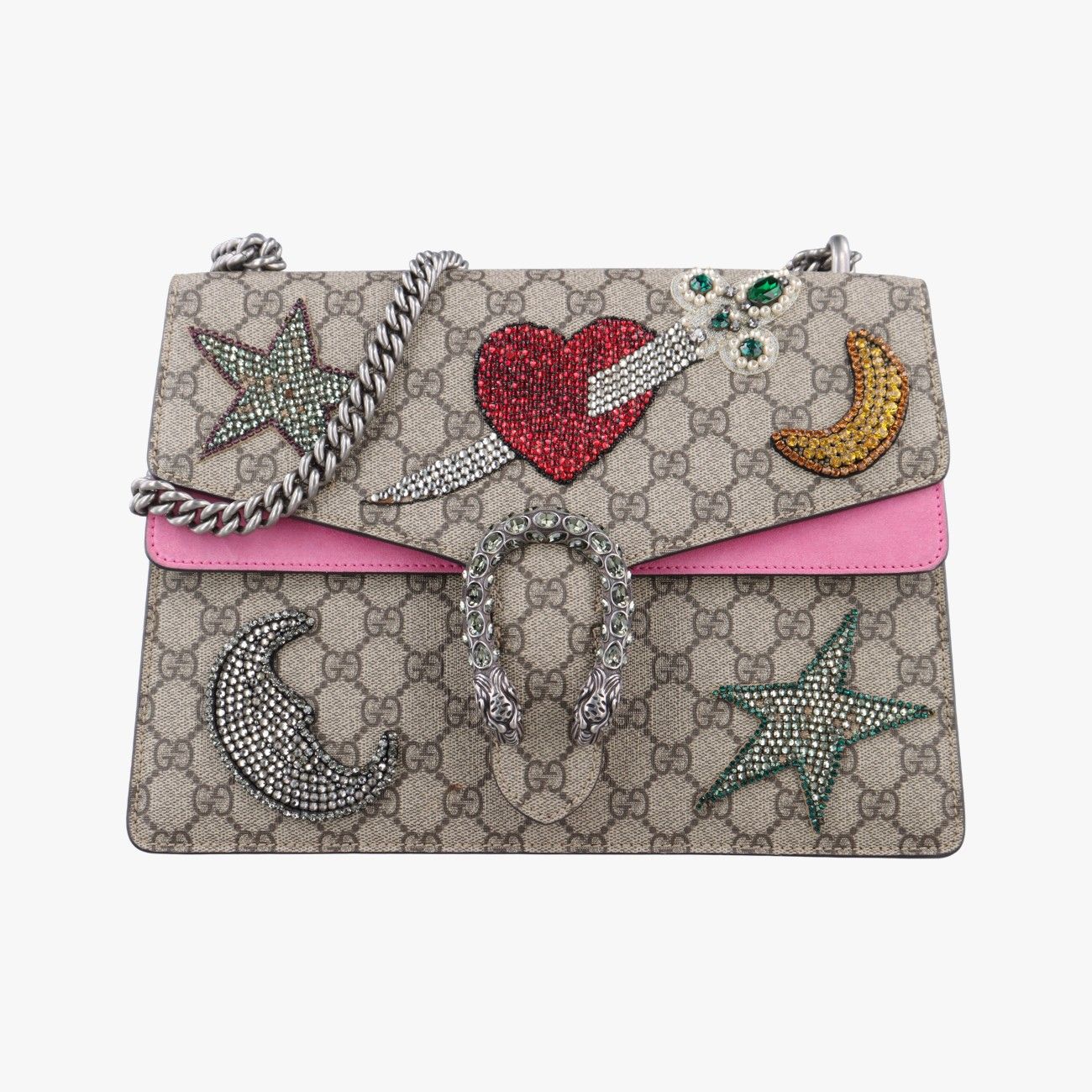 グッチGucciディオニュソスベージュ×ピンク×マルチカラーPVCコーティングキャンバス403348G020000441
