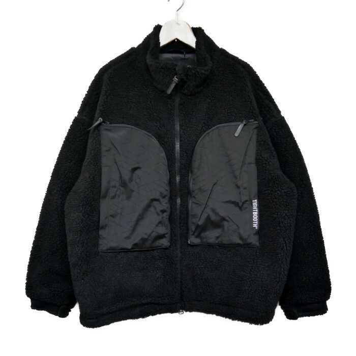 TIGHTBOOTH PRODUCTION TBPR タイトブース 国内正規 23AW WINDOWS BOA JKT ウィンドウズボアジャケット フリース ドローコード FW23-JK05 Black ブラック 黒 L