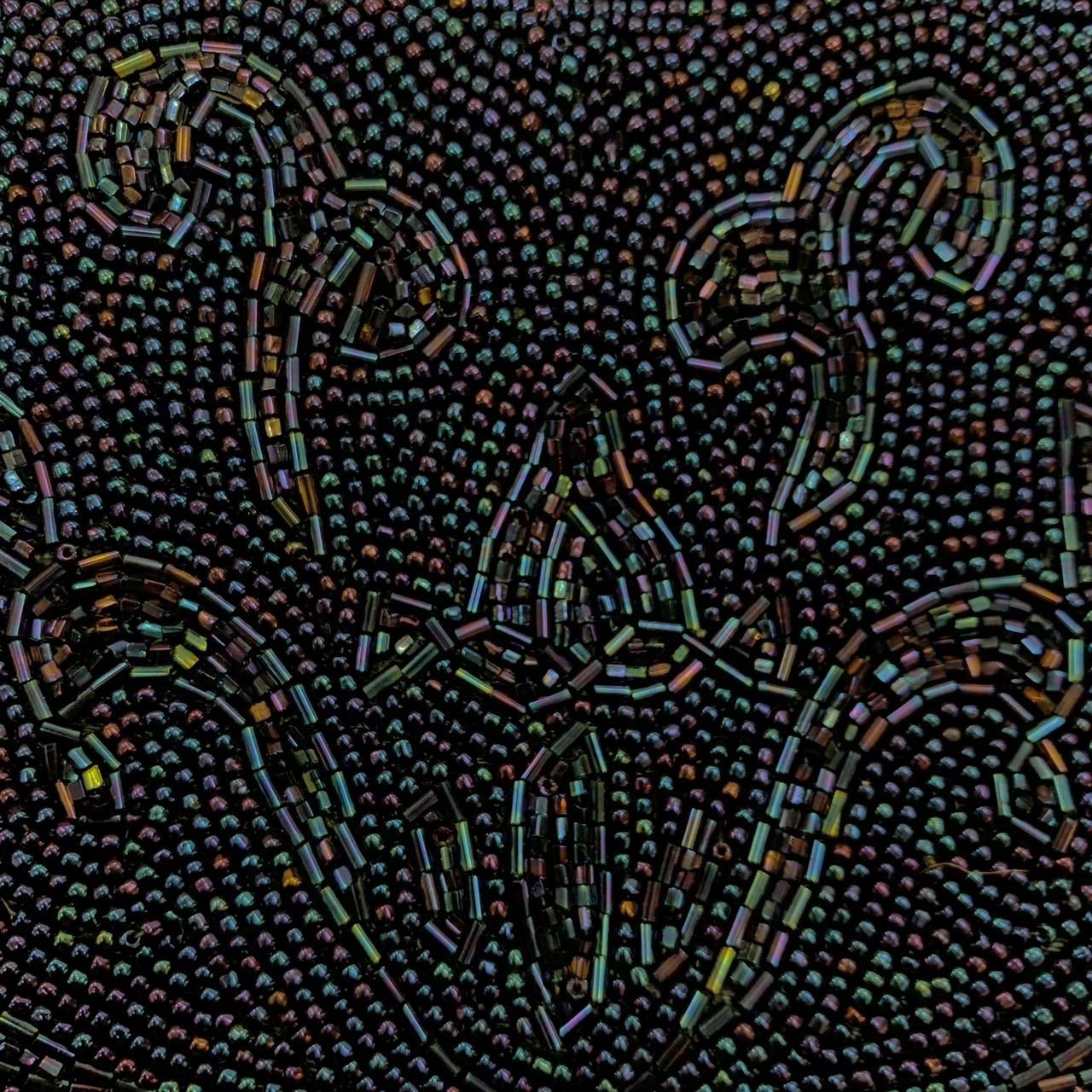 美品きれいです⭐️ ビーズ花模様バッグ】 和装小物 和装バッグ ビーズ