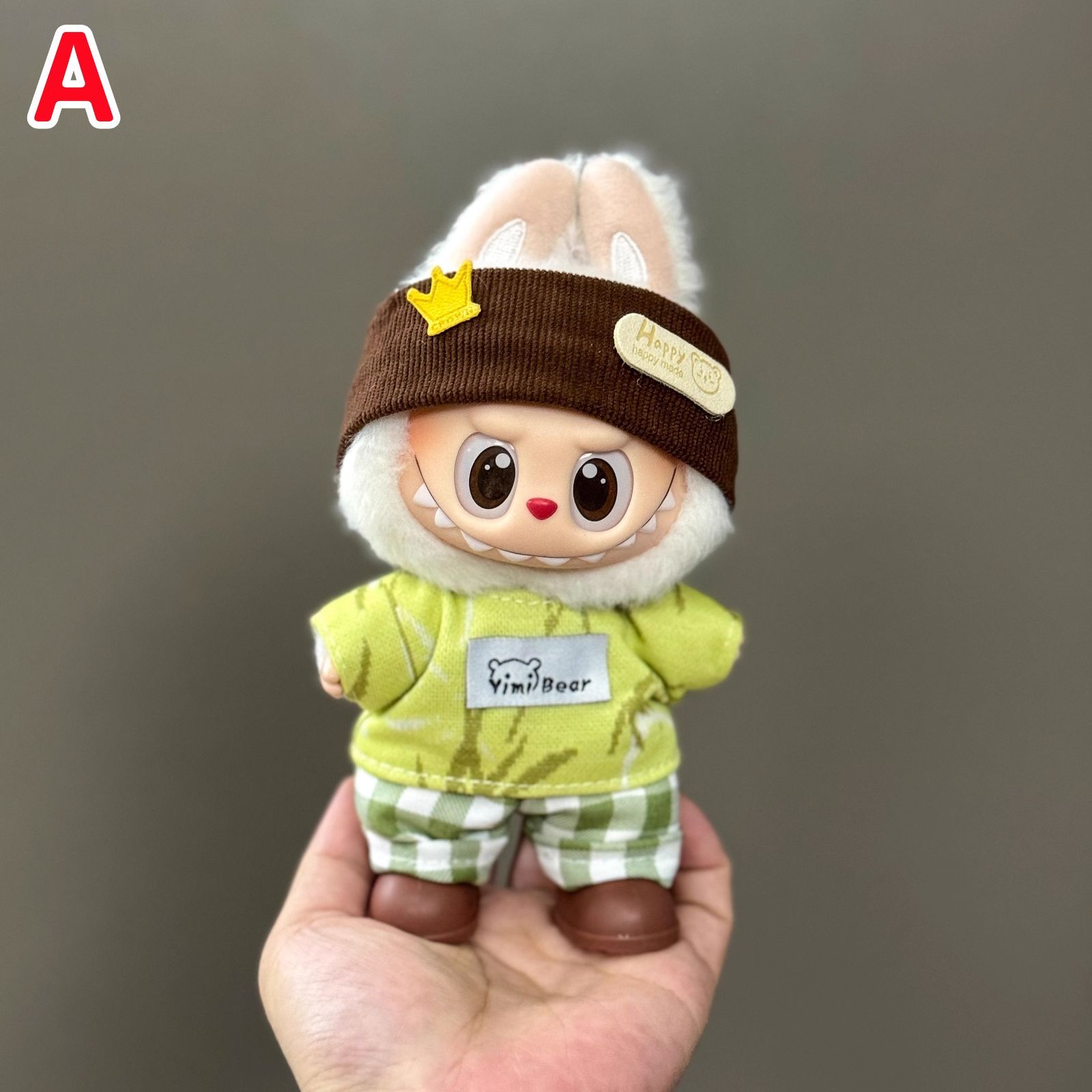 新品2点セット くま熊labubuラブブぬいぐるみ服17cm着せ替え着ぐるみ 新品2点セット labubuラブブぬいぐるみ服17cm着せ替え着ぐるみの