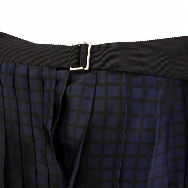 sacai プリーツチェック巻きスカート sacai - Sacai チェック柄 プリーツ スカートの通販 by CYCLE
