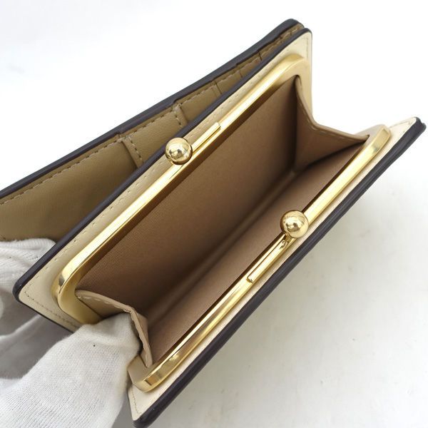 COACH / コーチ ◆キスロックミディアムウォレット がま口 シグネチャー ベージュ C8724 ブランド【財布/ウォレット/wallet】 COACH / コーチ ◇キスロックミディアムウォレット がま口