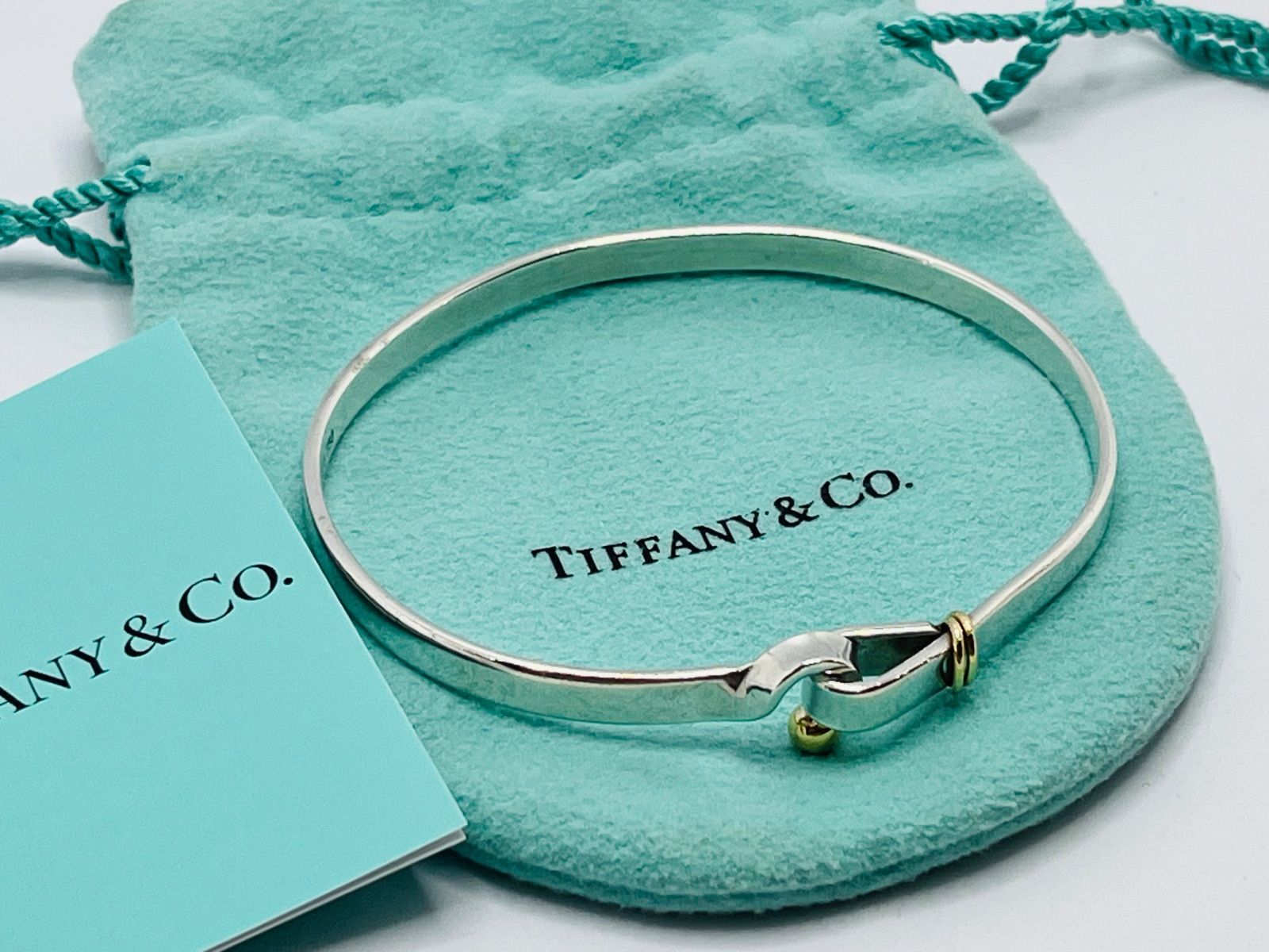a035 送料無料 Tiffany&Co. ティファニー フック&アイ バングル
