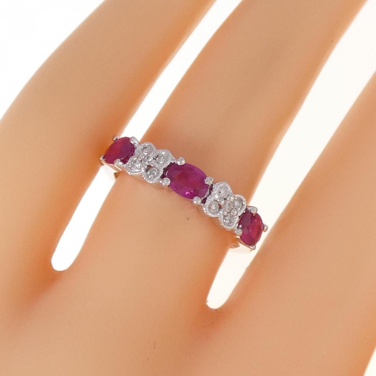 K18WG ルビー リング 1.05CT - メルカリ