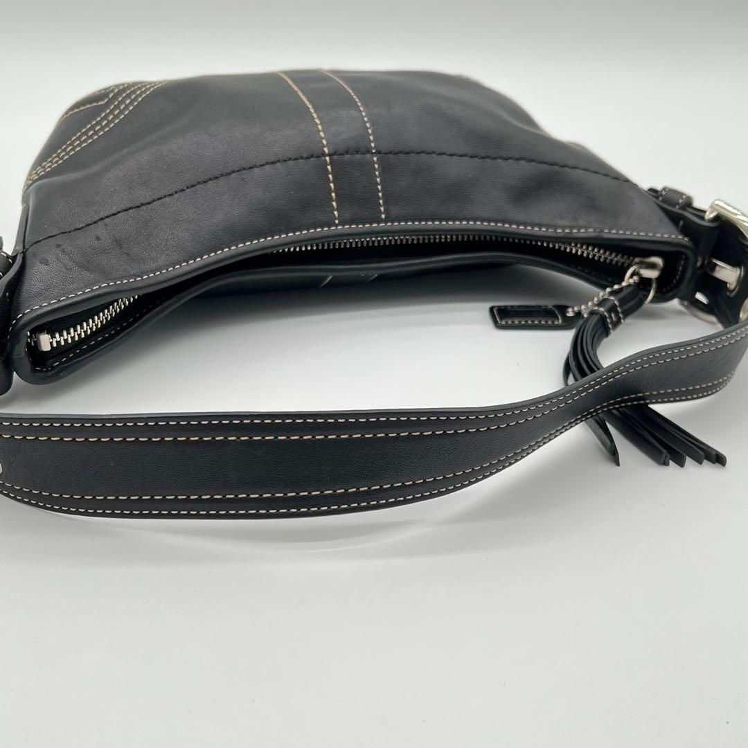 【美品】COACH ハンドバッグ ハーフショルダーバッグ ホーボー ブラック 美品】COACH ハンドバッグ ハーフショルダーバッグ ホーボー
