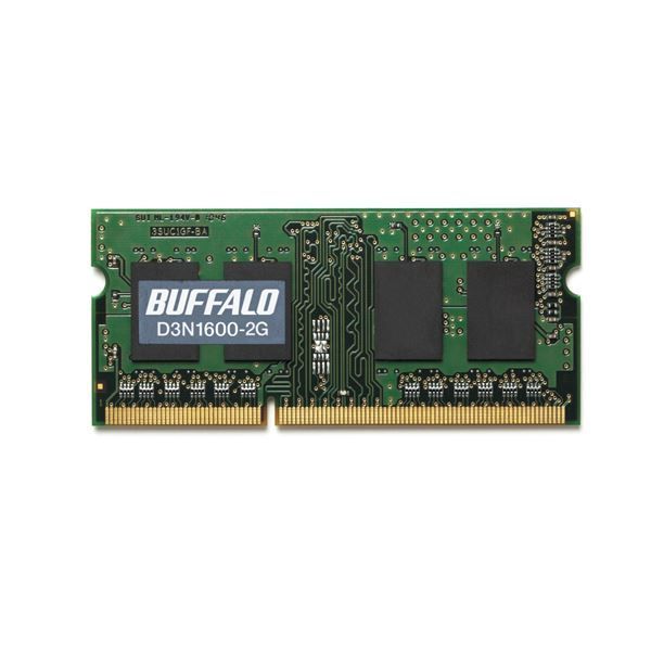 (まとめ）バッファロー 法人向け PC3-12800 DDR3 1600MHz 240Pin SDRAM S.O.DIMM 2GB MV-D3N1600-2G 1枚