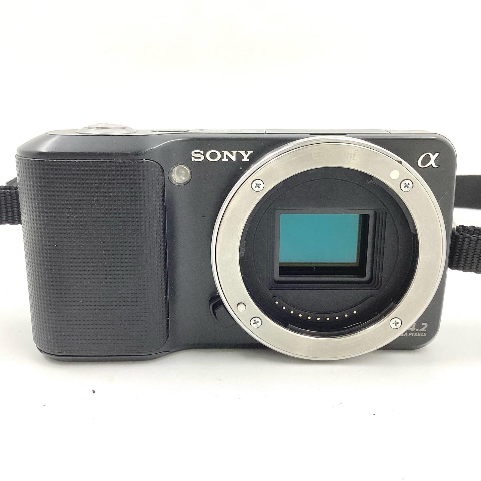 最速発送 Sony デジタル一眼 NEX-3 ボディ ブラック シャッター7944回 難有